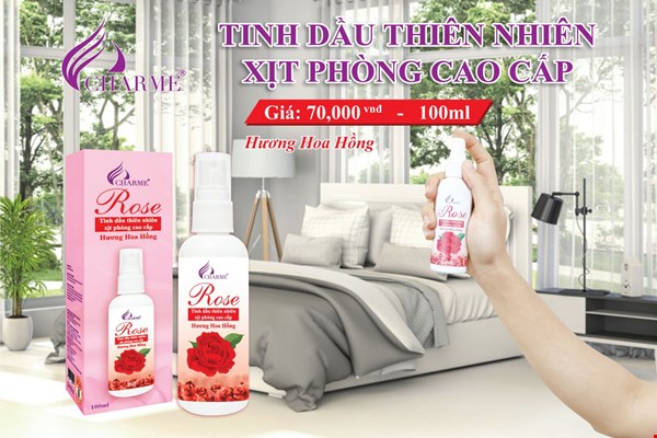 Tinh Dầu Xịt Phòng Charme Hương Hoa Hồng