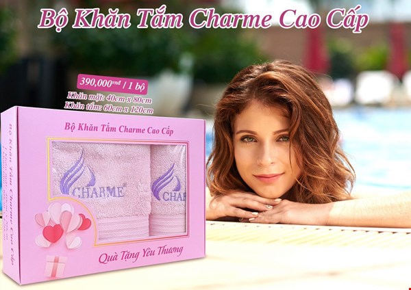 Bộ khăn tắm Charme cao cấp từ sợi tre