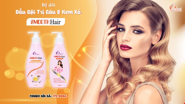 COMBO Dầu gội - Kem xả SMOOTH HAIR Trị Gàu 250ml