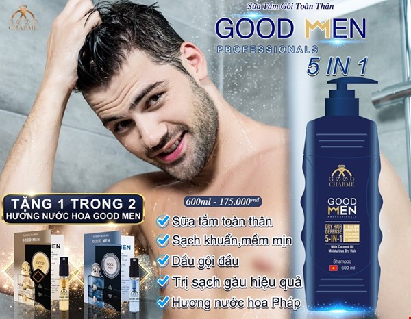 Sữa tắm gội toàn thân GOOD MEN Professionals 5 in 1